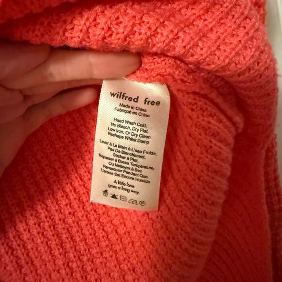 Aritzia Wilfred Free | WOLTER SWEATER WAFFLE KNIT V-NECK 100% Merino Wool | XS - Picture 7 of 10